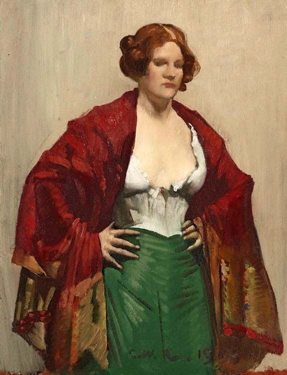 The Dark Red Shawl